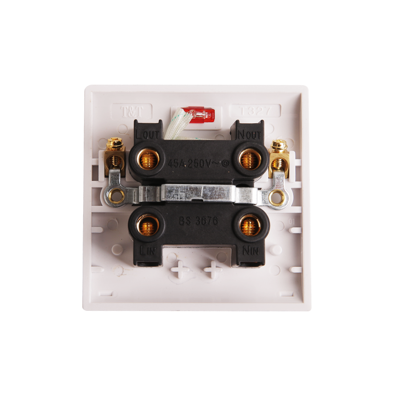 45A 1 Gang Bakelit DP Switch med Neon HK6345HN