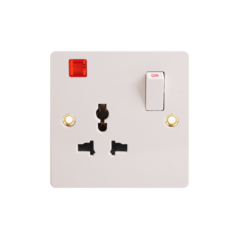 16A 1 gang multifunktions bakelit switched socket enkelt pol med neon Hk6116WN-UN