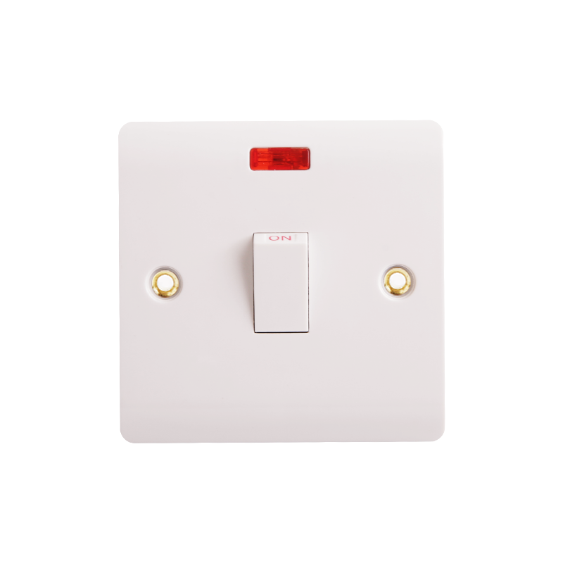 Bakelit 20A 1 Gang Dobbeltpolet Switch med Neon HK6320HN